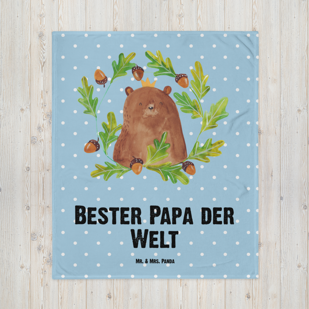 Kuscheldecke Bär König Decke, Wohndecke, Tagesdecke, Wolldecke, Sofadecke, Bär, Teddy, Teddybär, Papa, Papa Bär, bester Vater, bester Papa, weltbester Papa, Vatertag, Vater, Dad, Daddy, Papi