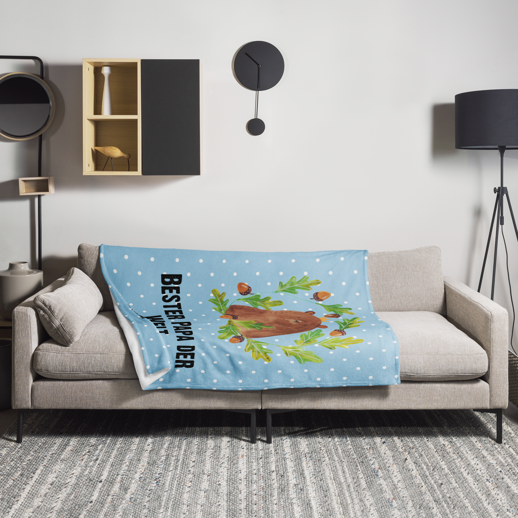 Kuscheldecke Bär König Decke, Wohndecke, Tagesdecke, Wolldecke, Sofadecke, Bär, Teddy, Teddybär, Papa, Papa Bär, bester Vater, bester Papa, weltbester Papa, Vatertag, Vater, Dad, Daddy, Papi