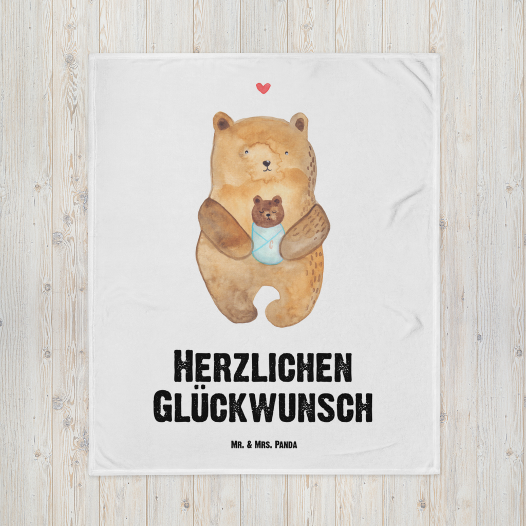 Kuscheldecke Bär mit Baby Decke, Wohndecke, Tagesdecke, Wolldecke, Sofadecke, Bär, Teddy, Teddybär, Eltern, Mutter, Baby, Taufe, Geburt, Nichte, Neffe, Enkel, Enkelin, Täufling, Geburtstag, Glückwunsch