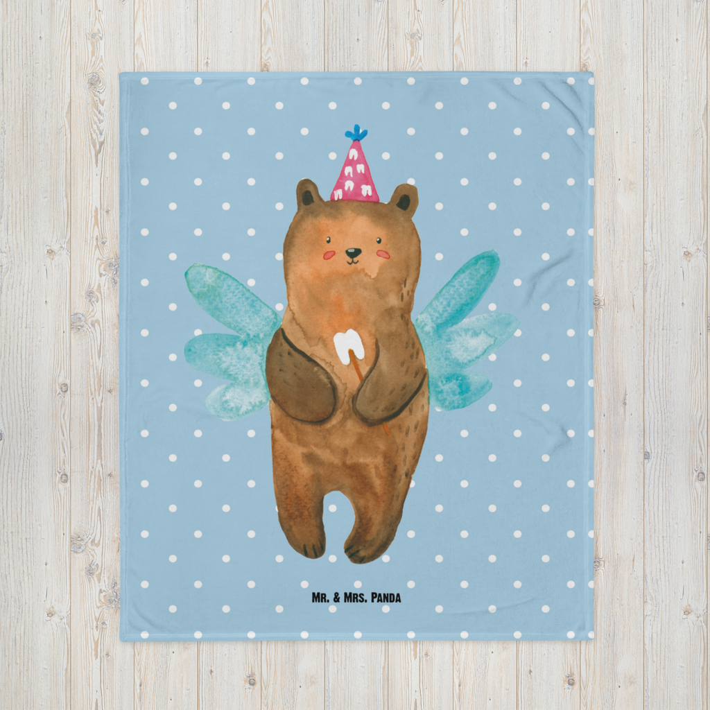 Kuscheldecke Zahnfee Bär Decke, Wohndecke, Tagesdecke, Wolldecke, Sofadecke, Bär, Teddy, Teddybär, Zahnfee, Fee, Milchzahn, Erster Zahn