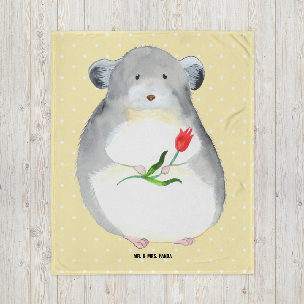 Kuscheldecke Chinchilla mit Blume Decke, Wohndecke, Tagesdecke, Wolldecke, Sofadecke, Tiermotive, Gute Laune, lustige Sprüche, Tiere, Chinchilla, Chinchillas, Liebeskummer, Kummer, Depressionen, traurig sein, Chaos, Glücklichsein, Büro, Büroalltag