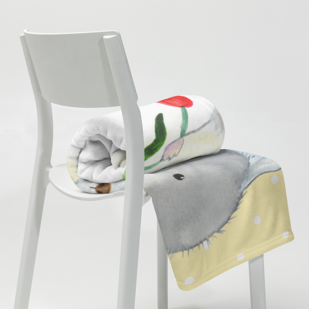 Kuscheldecke Chinchilla mit Blume Decke, Wohndecke, Tagesdecke, Wolldecke, Sofadecke, Tiermotive, Gute Laune, lustige Sprüche, Tiere, Chinchilla, Chinchillas, Liebeskummer, Kummer, Depressionen, traurig sein, Chaos, Glücklichsein, Büro, Büroalltag