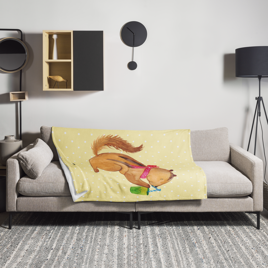 Kuscheldecke Eichhörnchen Smoothie Decke, Wohndecke, Tagesdecke, Wolldecke, Sofadecke, Tiermotive, Gute Laune, lustige Sprüche, Tiere, Green Smoothies, Diät, Abnehmen, Streifenhörnchen, Eichhörnchen