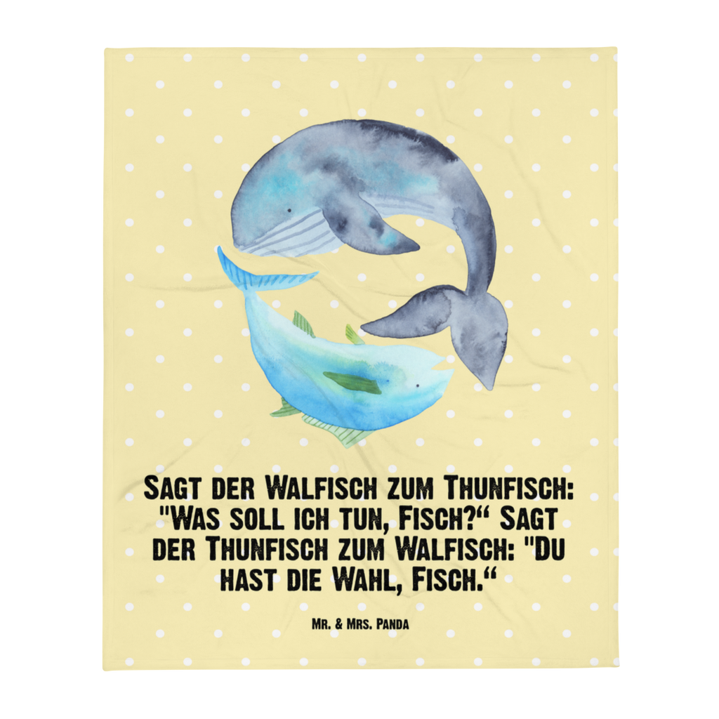 Kuscheldecke Walfisch & Thunfisch Decke, Wohndecke, Tagesdecke, Wolldecke, Sofadecke, Tiermotive, Gute Laune, lustige Sprüche, Tiere, Wal, Wahl, Tunfisch, Wortwitz lustig, Spruch lustig, Flachwitz, Witz, Spruch des Tages, Flachwitz Geschenk