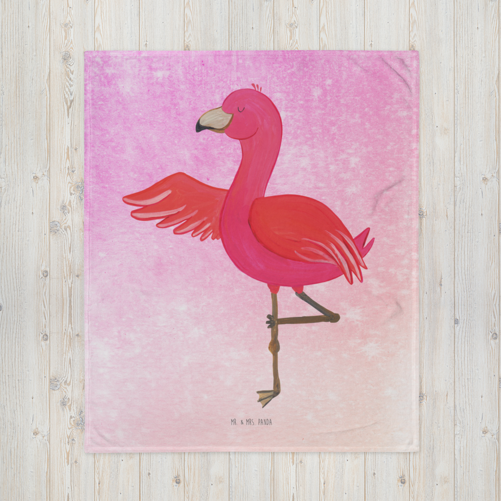 Kuscheldecke Flamingo Yoga Decke, Wohndecke, Tagesdecke, Wolldecke, Sofadecke, Flamingo, Vogel, Yoga, Namaste, Achtsamkeit, Yoga-Übung, Entspannung, Ärger, Aufregen, Tiefenentspannung