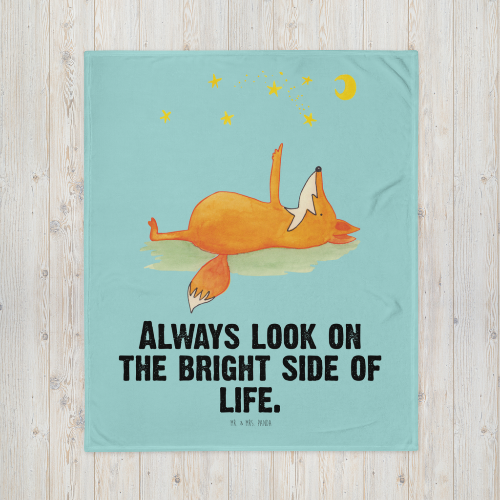 Kuscheldecke Fuchs Sterne Decke, Wohndecke, Tagesdecke, Wolldecke, Sofadecke, Fuchs, Füchse, tröstende Worte, Spruch positiv, Spruch schön, Romantik, Always Look on the Bright Side of Life
