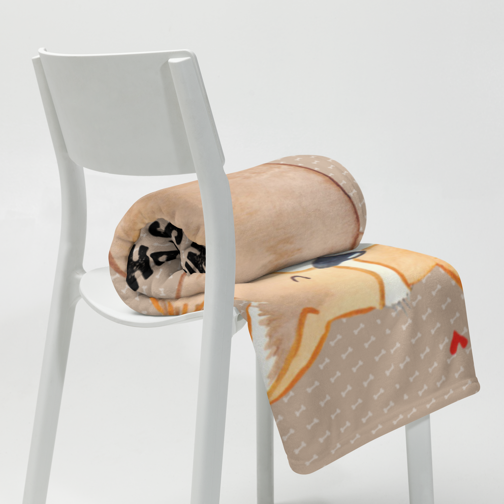 Kuscheldecke Hundeglück Decke, Wohndecke, Tagesdecke, Wolldecke, Sofadecke, Hund, Hundemotiv, Haustier, Hunderasse, Tierliebhaber, Hundebesitzer, Sprüche, Corgie, Hundeliebe, Spruch, Hundemama, Liebe