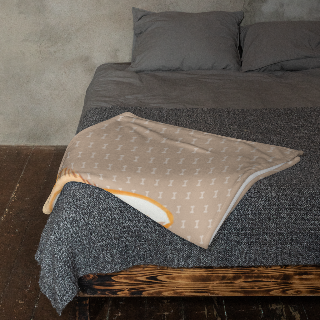 Kuscheldecke Hundeglück Decke, Wohndecke, Tagesdecke, Wolldecke, Sofadecke, Hund, Hundemotiv, Haustier, Hunderasse, Tierliebhaber, Hundebesitzer, Sprüche, Corgie, Hundeliebe, Spruch, Hundemama, Liebe