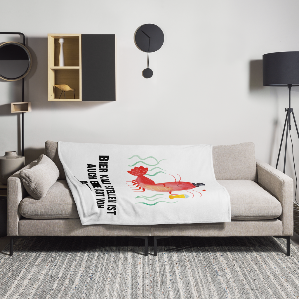 Kuscheldecke Hummer mit Weizen Decke, Wohndecke, Tagesdecke, Wolldecke, Sofadecke, Meerestiere, Meer, Urlaub, Garnele, Garnelen, Bier, Kochen, Männerhaushalt, Junggeselle, Junggesellin, Bierliebhaber, Kneipe, Gasthaus, Wirtschaft