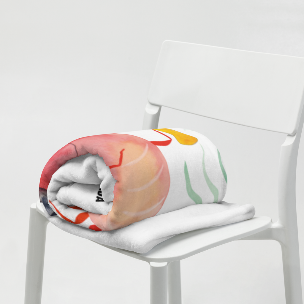 Kuscheldecke Hummer mit Weizen Decke, Wohndecke, Tagesdecke, Wolldecke, Sofadecke, Meerestiere, Meer, Urlaub, Garnele, Garnelen, Bier, Kochen, Männerhaushalt, Junggeselle, Junggesellin, Bierliebhaber, Kneipe, Gasthaus, Wirtschaft