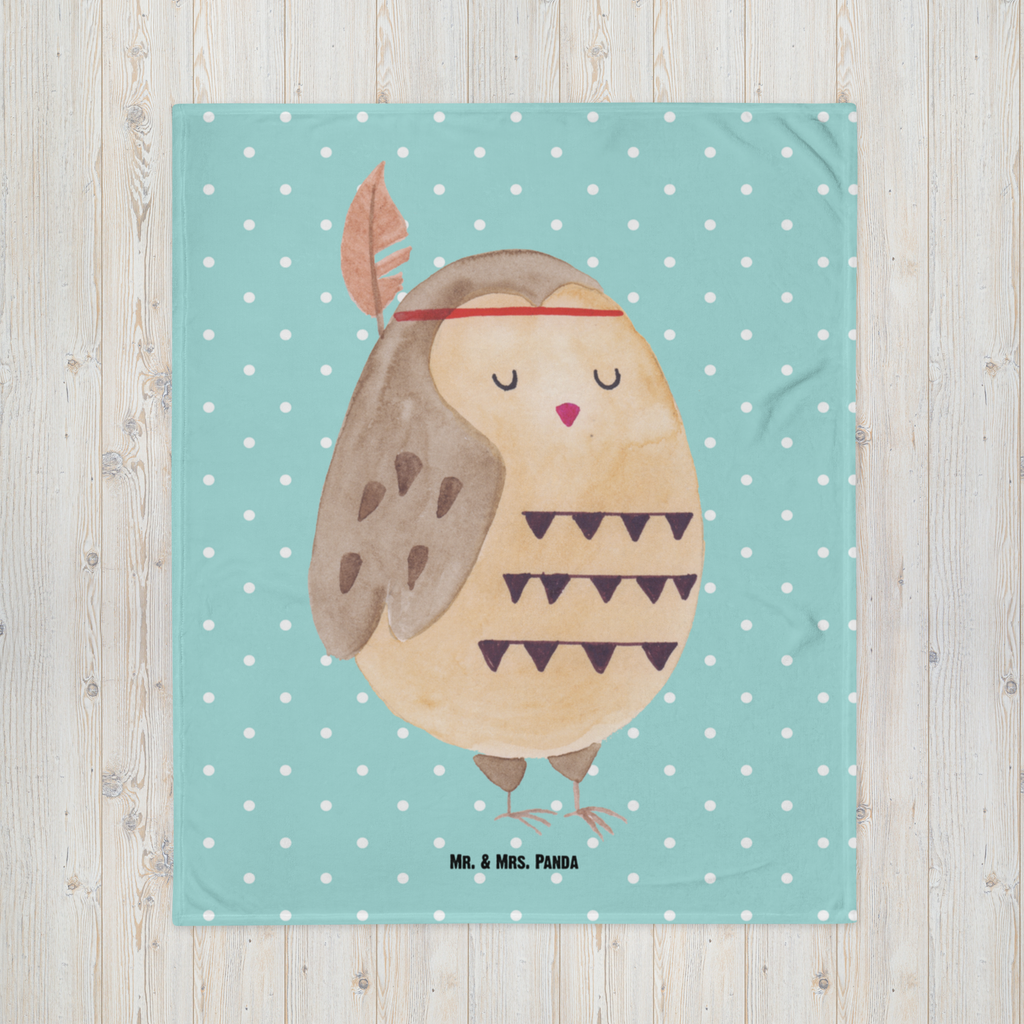 Kuscheldecke Eule Federschmuck Decke, Wohndecke, Tagesdecke, Wolldecke, Sofadecke, Eule, Eule Deko, Owl, Das Leben ist ein Abenteuer, Reisespruch, Federschmuck, Dekoration