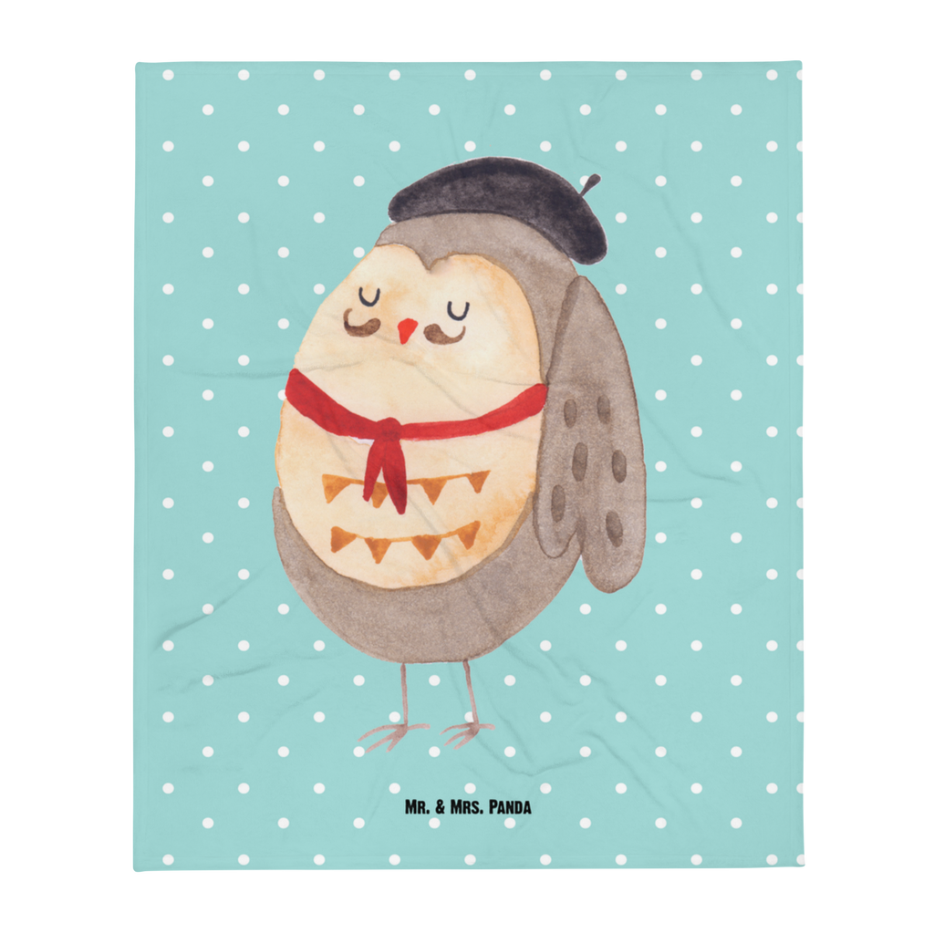 Kuscheldecke Eule Französisch Decke, Wohndecke, Tagesdecke, Wolldecke, Sofadecke, Eule, Eulen, Eule Deko, Owl, hibou, La vie est belle, das Leben ist schön, Spruch schön, Spruch Französisch, Frankreich