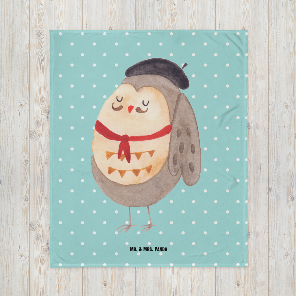 Kuscheldecke Eule Französisch Decke, Wohndecke, Tagesdecke, Wolldecke, Sofadecke, Eule, Eulen, Eule Deko, Owl, hibou, La vie est belle, das Leben ist schön, Spruch schön, Spruch Französisch, Frankreich