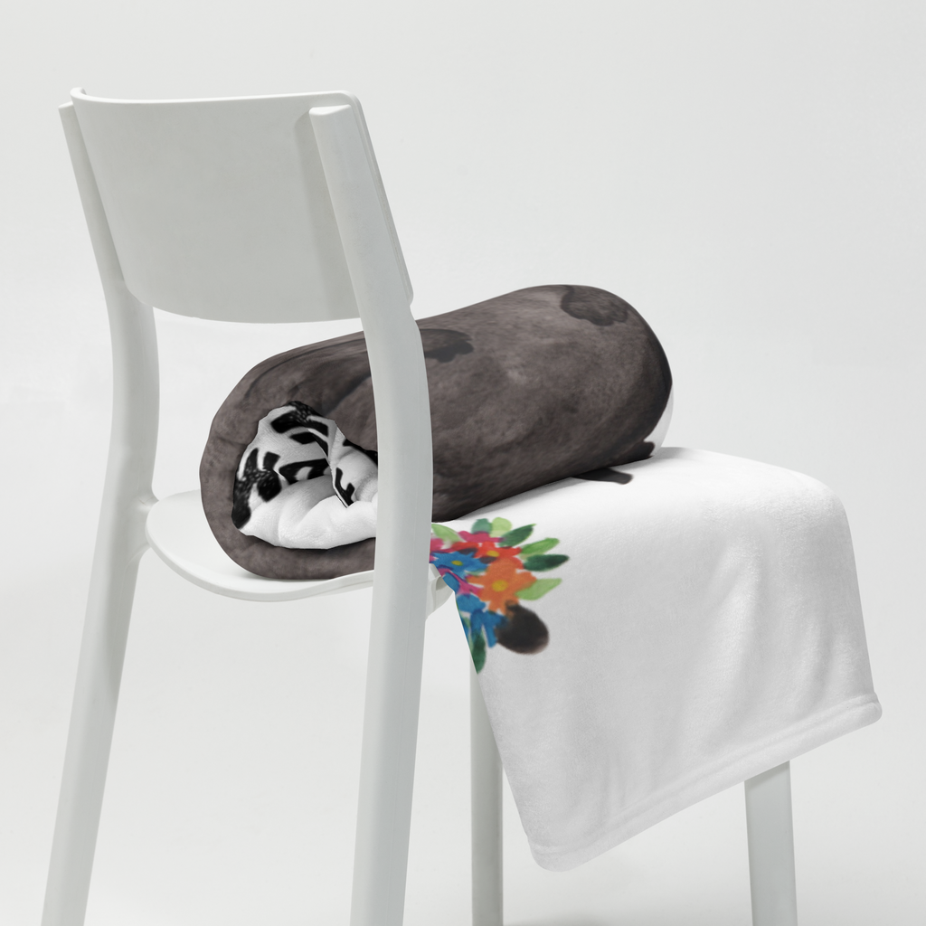 Kuscheldecke Stinktier Blumenmaedchen Stinktier, Skunk, Wildtier, Raubtier, Stinker, Stinki, Yoga, Namaste, Lebe, Liebe, Lache  Decke, Wohndecke, Tagesdecke, Wolldecke, Sofadecke  Stinktier, Skunk