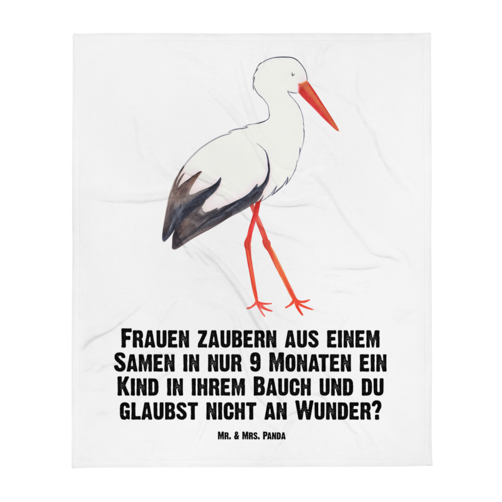 Kuscheldecke Storch Storch, Störche, Schwangerschaft, Geburt, Mutter, Mütter, Mutter werden, Schwanger, Babybauch, Baby	  Decke, Wohndecke, Tagesdecke, Wolldecke, Sofadecke  süße Tiermotive, gute Laune, lustige Sprüche, Tiere