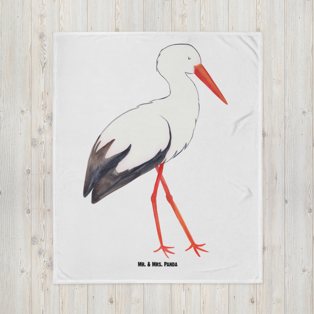 Kuscheldecke Storch Storch, Störche, Schwangerschaft, Geburt, Mutter, Mütter, Mutter werden, Schwanger, Babybauch, Baby	  Decke, Wohndecke, Tagesdecke, Wolldecke, Sofadecke  süße Tiermotive, gute Laune, lustige Sprüche, Tiere