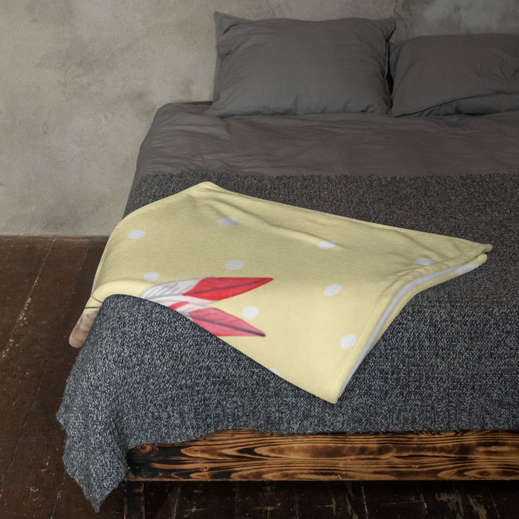Kuscheldecke Igel Indianer Decke, Wohndecke, Tagesdecke, Wolldecke, Sofadecke, Waldtiere, Tiere, Igel, Indianer, Abenteuer, Lagerfeuer, Camping