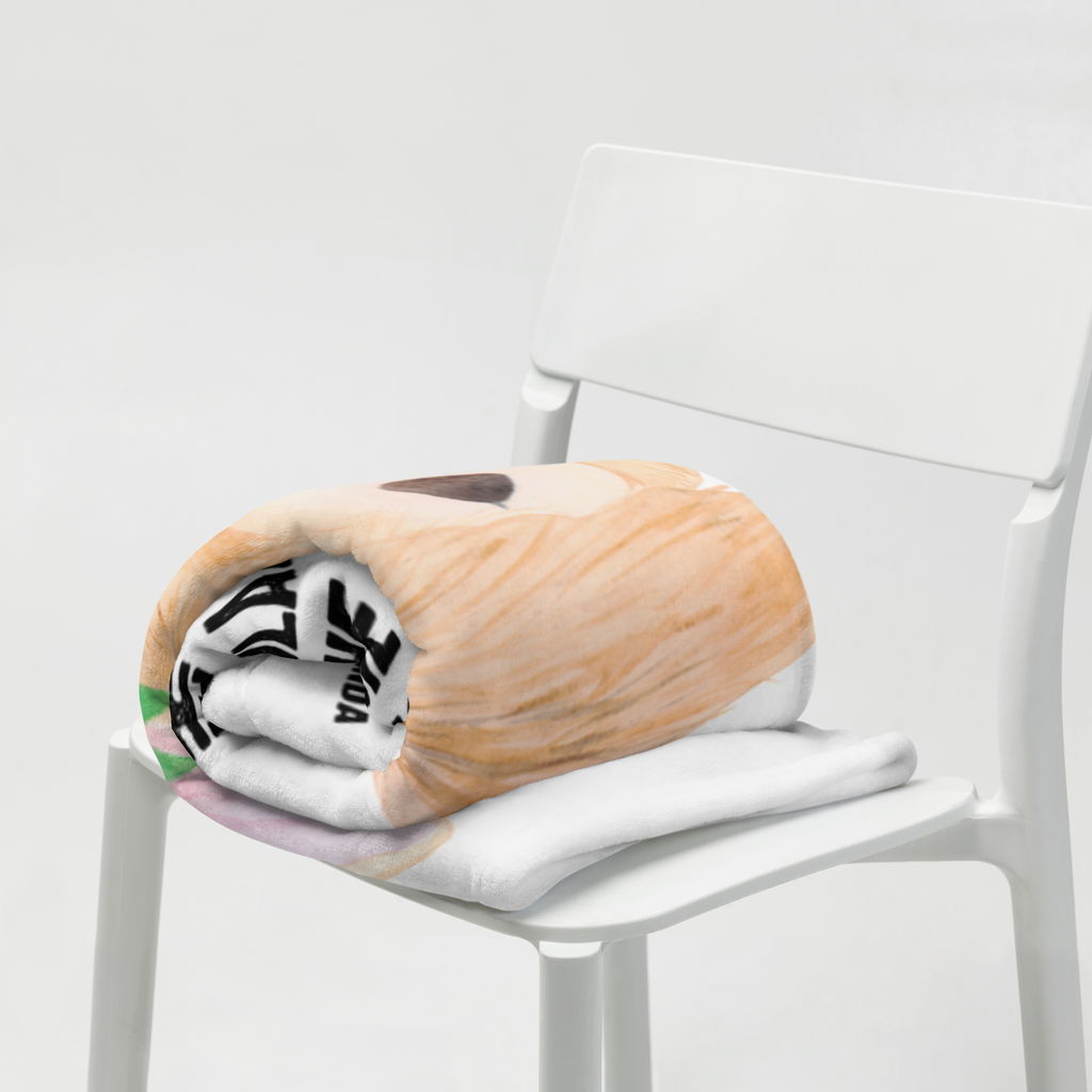 Kuscheldecke Wüstenfuchs Blumenkranz Afrika, Wüste, Wüstenfuchs, Blumen, Blumenkranz, Glücklich,   Decke, Wohndecke, Tagesdecke, Wolldecke, Sofadecke  Afrika, Wildtiere