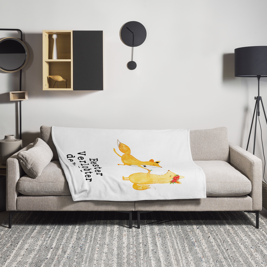 Kuscheldecke Fuchs Bester Verlobter der Welt Decke, Wohndecke, Tagesdecke, Wolldecke, Sofadecke, für, Dankeschön, Geschenk, Schenken, Geburtstag, Geburtstagsgeschenk, Geschenkidee, Danke, Bedanken, Mitbringsel, Freude machen, Geschenktipp, Verlobter, Verloben, Verlobung, Traummann, Mann, Freund, Ehemann, Zukünftiger, Hochzeit, Ehe