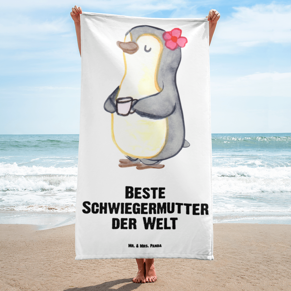 XL Badehandtuch Pinguin Beste Schwiegermutter der Welt Handtuch, Badetuch, Duschtuch, Strandtuch, Saunatuch, für, Dankeschön, Geschenk, Schenken, Geburtstag, Geburtstagsgeschenk, Geschenkidee, Danke, Bedanken, Mitbringsel, Freude machen, Geschenktipp, Schwiegermutter, Schwiegermama, Schwiegereltern, Mama, Mutter, Mutter des Ehepartners, angeheiratet