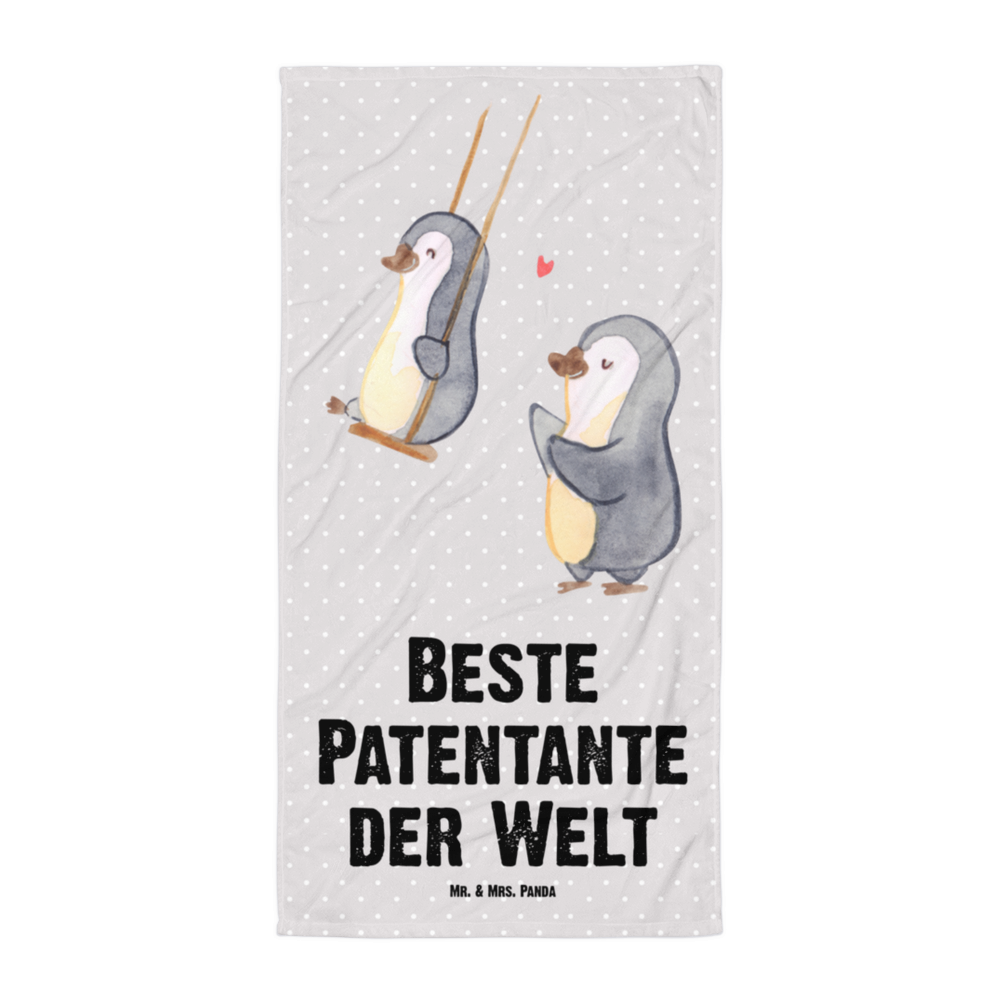 XL Badehandtuch Pinguin Beste Patentante der Welt Handtuch, Badetuch, Duschtuch, Strandtuch, Saunatuch, für, Dankeschön, Geschenk, Schenken, Geburtstag, Geburtstagsgeschenk, Geschenkidee, Danke, Bedanken, Mitbringsel, Freude machen, Geschenktipp, Patentante, Paten Tante, Lieblingstante, Taufpartner, Taufe, Familie, Kleinigkeit, Nichte, Neffe