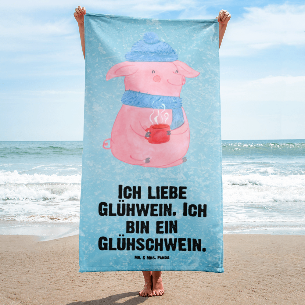 XL Badehandtuch Glühschwein Handtuch, Badetuch, Duschtuch, Strandtuch, Saunatuch, Winter, Weihnachten, Weihnachtsdeko, Nikolaus, Advent, Heiligabend, Wintermotiv, Glühschwein, Glühwein, Weihnachtsmarkt, Punsch