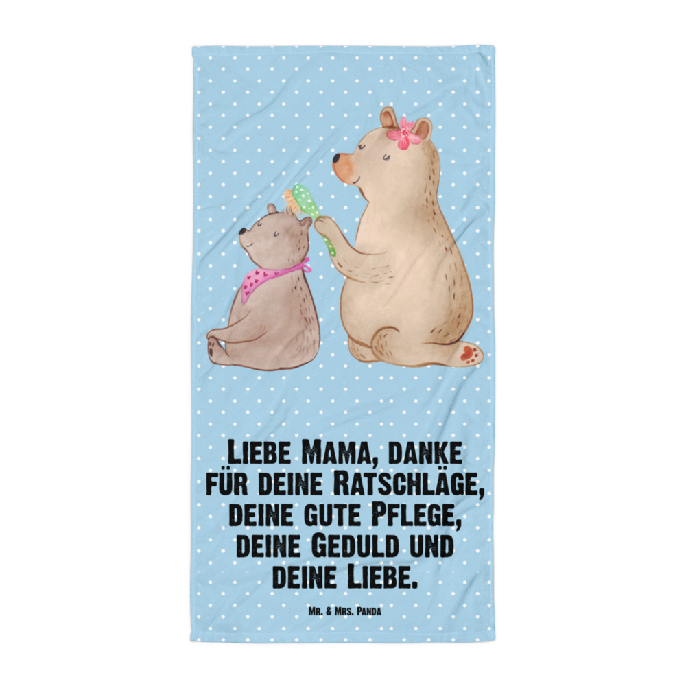 XL Badehandtuch Bär mit Kind Handtuch, Badetuch, Duschtuch, Strandtuch, Saunatuch, Familie, Vatertag, Muttertag, Bruder, Schwester, Mama, Papa, Oma, Opa, Geschenk, Mutti, Mutter