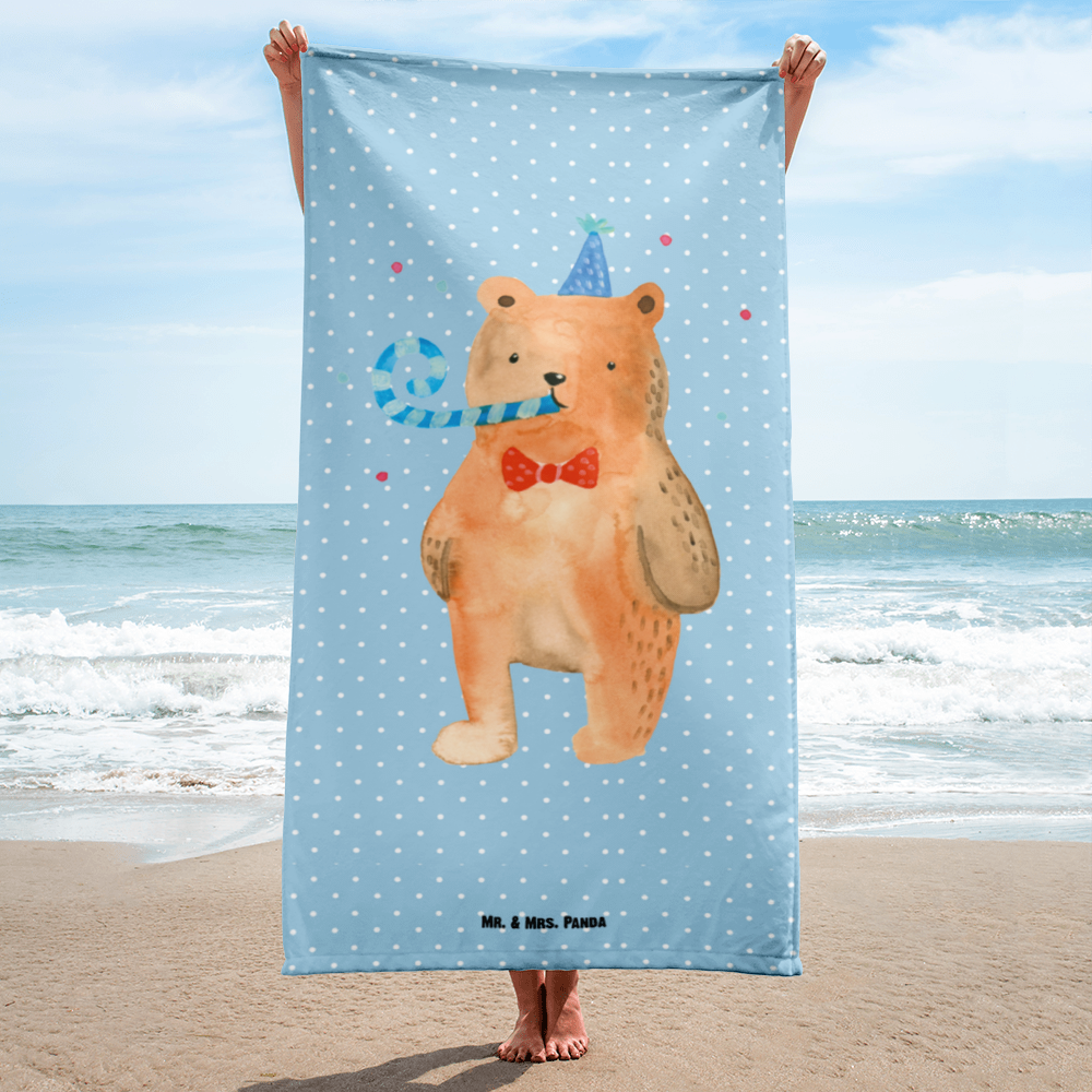XL Badehandtuch Birthday Bär Handtuch, Badetuch, Duschtuch, Strandtuch, Saunatuch, Bär, Teddy, Teddybär, Happy Birthday, Alles Gute, Glückwunsch, Geburtstag