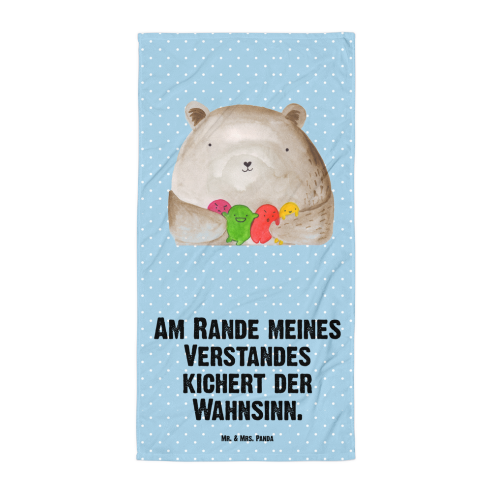 XL Badehandtuch Bär Gefühl Handtuch, Badetuch, Duschtuch, Strandtuch, Saunatuch, Bär, Teddy, Teddybär, Wahnsinn, Verrückt, Durchgedreht