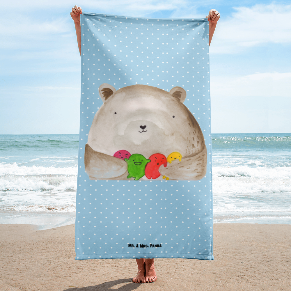 XL Badehandtuch Bär Gefühl Handtuch, Badetuch, Duschtuch, Strandtuch, Saunatuch, Bär, Teddy, Teddybär, Wahnsinn, Verrückt, Durchgedreht