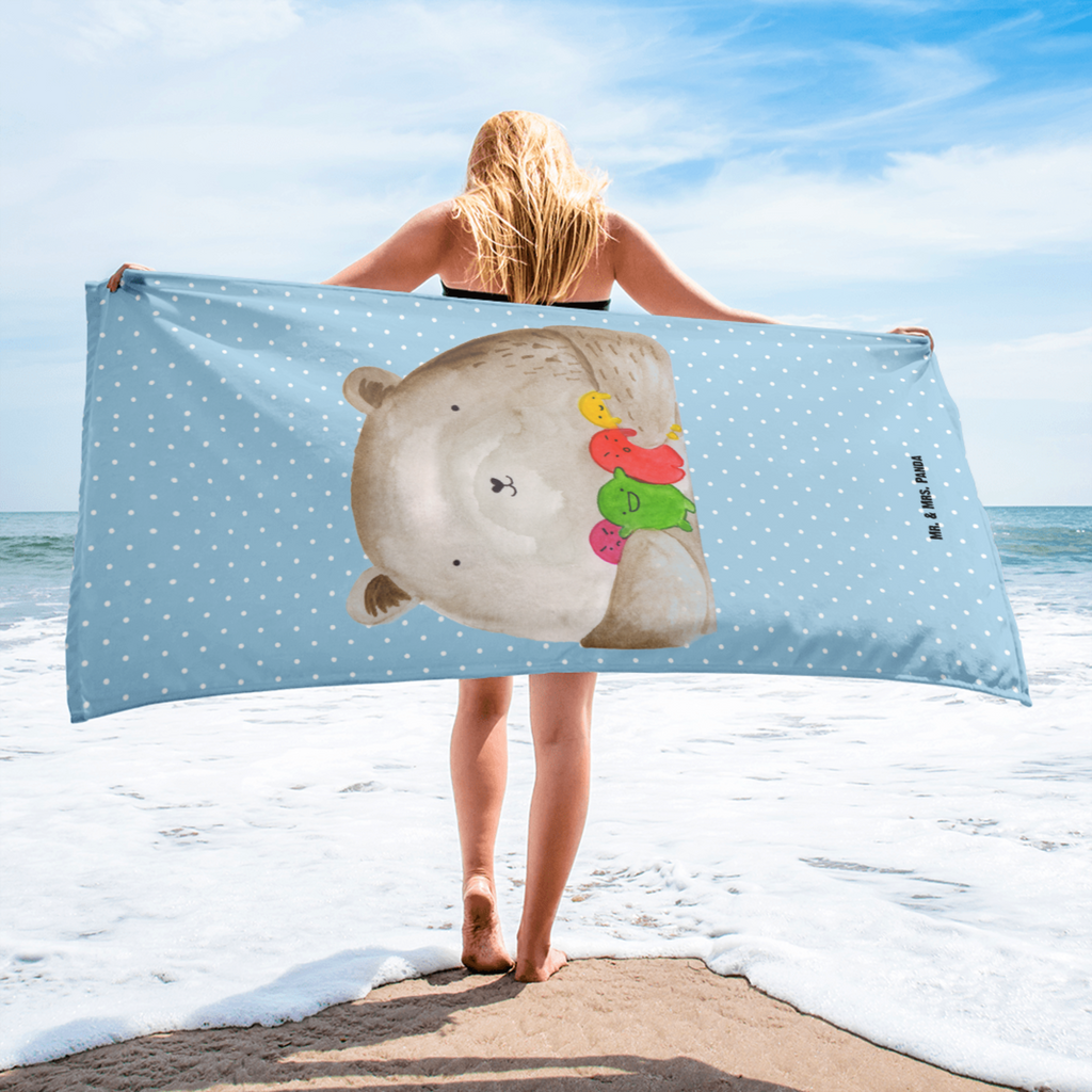 XL Badehandtuch Bär Gefühl Handtuch, Badetuch, Duschtuch, Strandtuch, Saunatuch, Bär, Teddy, Teddybär, Wahnsinn, Verrückt, Durchgedreht