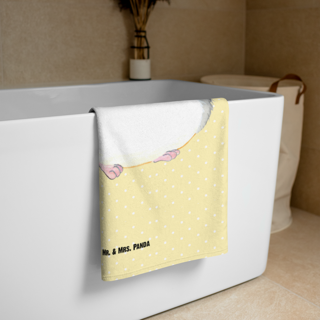 XL Badehandtuch Chinchilla mit Blume Handtuch, Badetuch, Duschtuch, Strandtuch, Saunatuch, Tiermotive, Gute Laune, lustige Sprüche, Tiere, Chinchilla, Chinchillas, Liebeskummer, Kummer, Depressionen, traurig sein, Chaos, Glücklichsein, Büro, Büroalltag