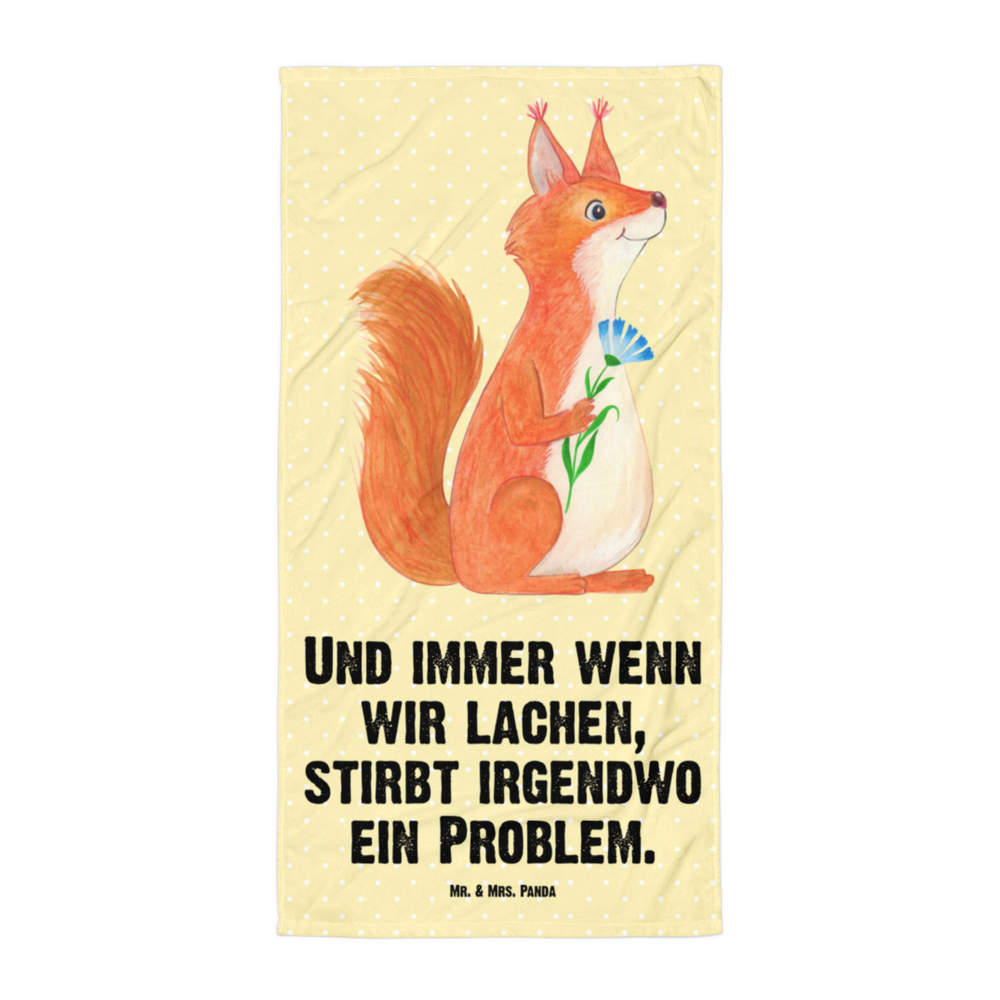 XL Badehandtuch Eichhörnchen Blume Handtuch, Badetuch, Duschtuch, Strandtuch, Saunatuch, Tiermotive, Gute Laune, lustige Sprüche, Tiere, Eichhörnchen, Eichhorn, Spruch positiv, Lachen, Spaß, Motivation Sprüche, Motivation Bilder, glücklich Spruch, Spruch Deko