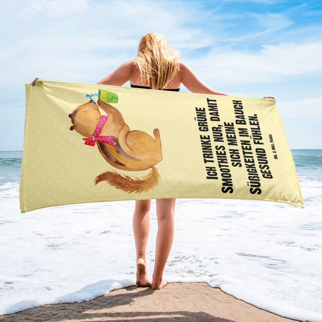XL Badehandtuch Eichhörnchen Smoothie Handtuch, Badetuch, Duschtuch, Strandtuch, Saunatuch, Tiermotive, Gute Laune, lustige Sprüche, Tiere, Green Smoothies, Diät, Abnehmen, Streifenhörnchen, Eichhörnchen