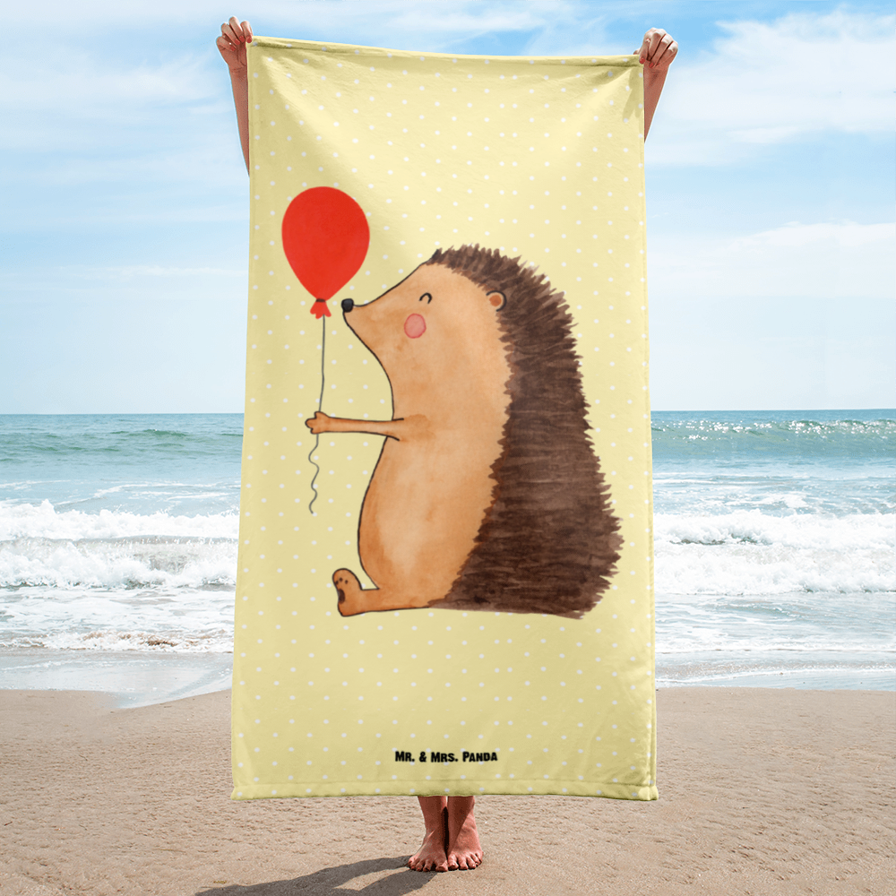 XL Badehandtuch Igel mit Luftballon Handtuch, Badetuch, Duschtuch, Strandtuch, Saunatuch, Tiermotive, Gute Laune, lustige Sprüche, Tiere, Igel, Geburtstag, Herzlichen Glückwunsch, Glückwunsch, Geburtstagskind, Ballon, Happy Birthday