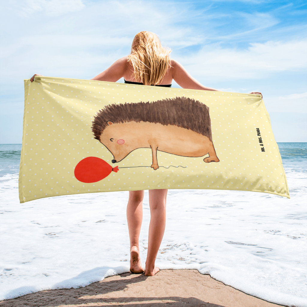 XL Badehandtuch Igel mit Luftballon Handtuch, Badetuch, Duschtuch, Strandtuch, Saunatuch, Tiermotive, Gute Laune, lustige Sprüche, Tiere, Igel, Geburtstag, Herzlichen Glückwunsch, Glückwunsch, Geburtstagskind, Ballon, Happy Birthday