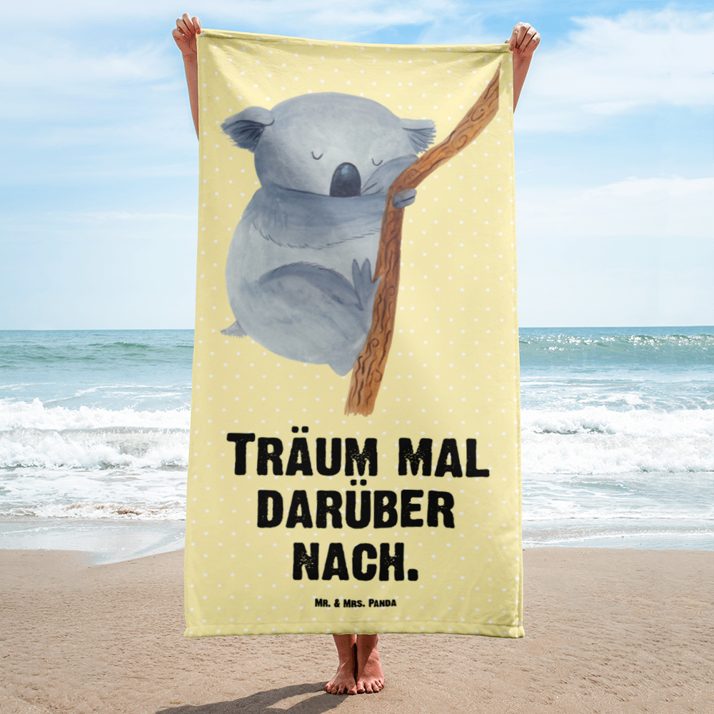 XL Badehandtuch Koalabär Handtuch, Badetuch, Duschtuch, Strandtuch, Saunatuch, Tiermotive, Gute Laune, lustige Sprüche, Tiere, Koala, träumen, Traum, schlafen, Schlafzimmer, Traumland, Bär, Koalabär