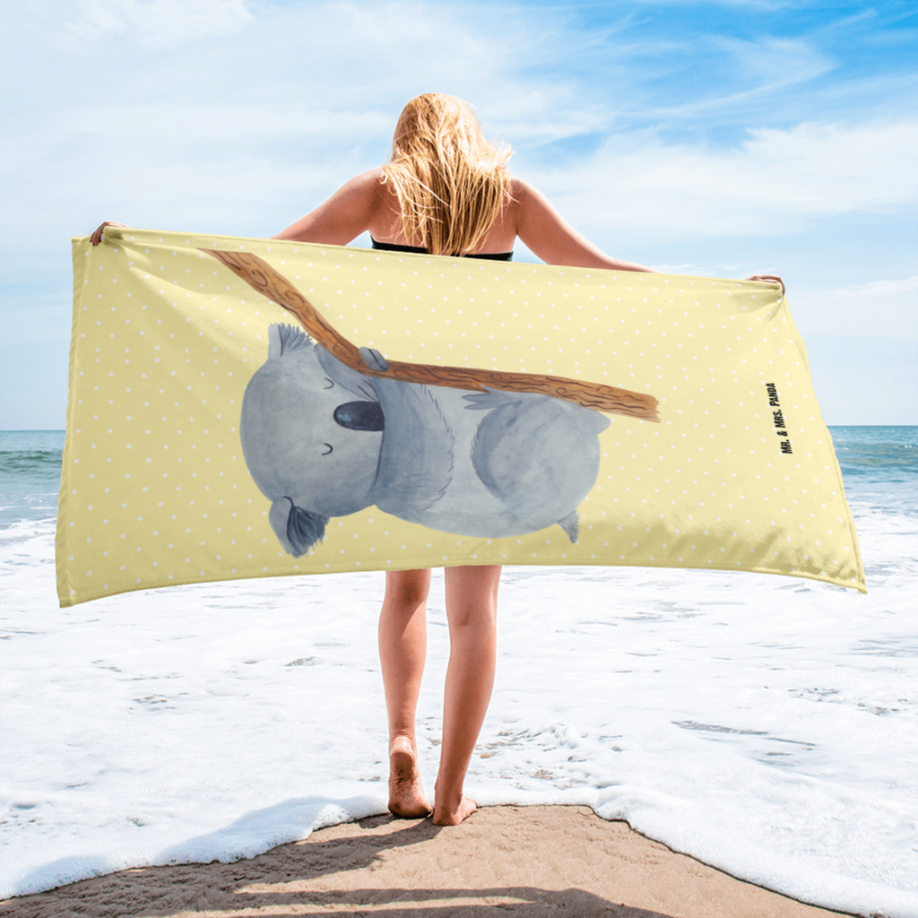 XL Badehandtuch Koalabär Handtuch, Badetuch, Duschtuch, Strandtuch, Saunatuch, Tiermotive, Gute Laune, lustige Sprüche, Tiere, Koala, träumen, Traum, schlafen, Schlafzimmer, Traumland, Bär, Koalabär