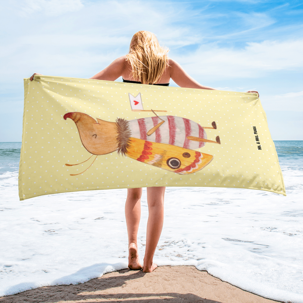 XL Badehandtuch Nachtfalter mit Fähnchen Handtuch, Badetuch, Duschtuch, Strandtuch, Saunatuch, Tiermotive, Gute Laune, lustige Sprüche, Tiere, Nachtfalter, Käfer, Spruch lustig, Spruch witzig, süß, niedlich, Küche Deko, Was kostet die Welt