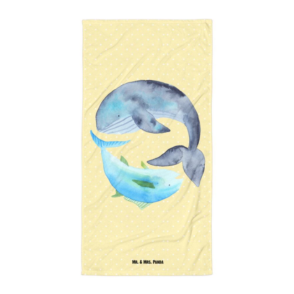 XL Badehandtuch Walfisch & Thunfisch Handtuch, Badetuch, Duschtuch, Strandtuch, Saunatuch, Tiermotive, Gute Laune, lustige Sprüche, Tiere, Wal, Wahl, Tunfisch, Wortwitz lustig, Spruch lustig, Flachwitz, Witz, Spruch des Tages, Flachwitz Geschenk