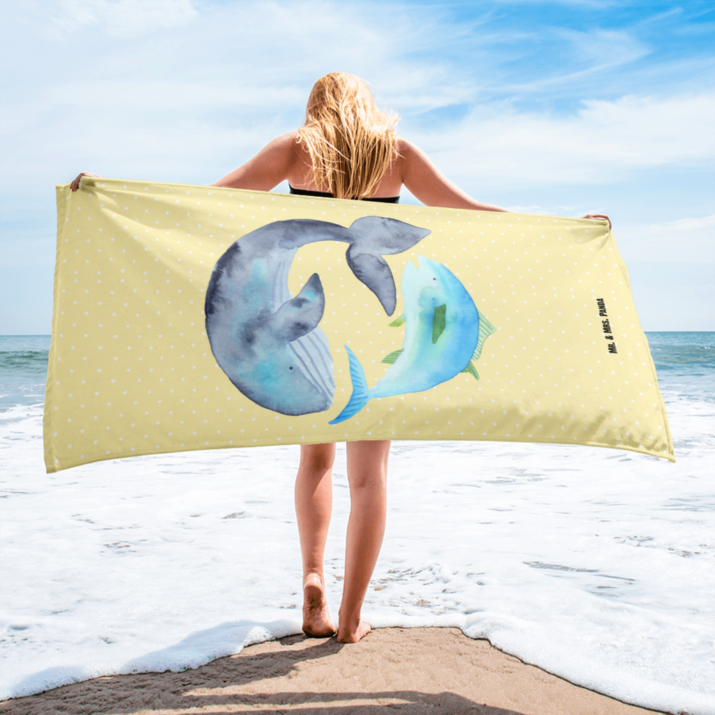 XL Badehandtuch Walfisch & Thunfisch Handtuch, Badetuch, Duschtuch, Strandtuch, Saunatuch, Tiermotive, Gute Laune, lustige Sprüche, Tiere, Wal, Wahl, Tunfisch, Wortwitz lustig, Spruch lustig, Flachwitz, Witz, Spruch des Tages, Flachwitz Geschenk