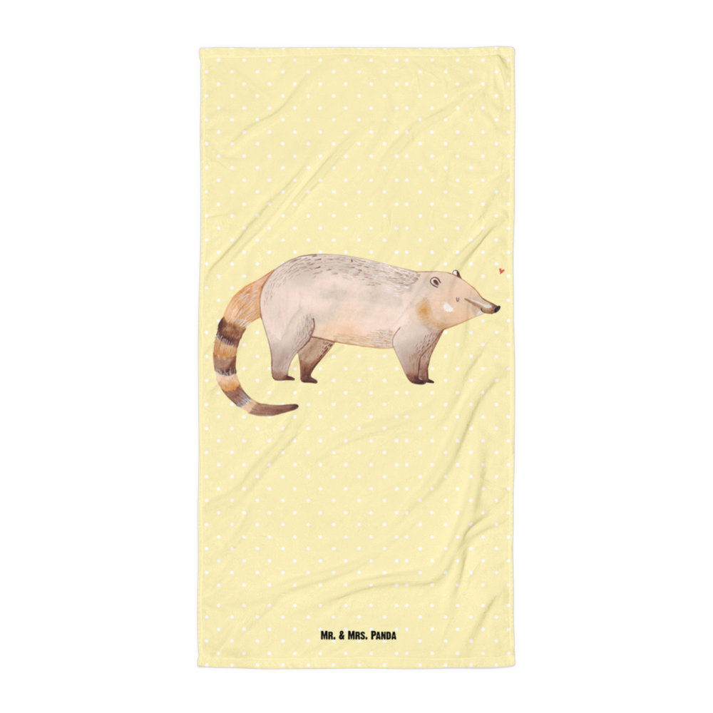 XL Badehandtuch Nasenbaer Handtuch, Badetuch, Duschtuch, Strandtuch, Saunatuch, Tiermotive, Gute Laune, lustige Sprüche, Tiere, Nasenbär, Nasenbären, Rüsselbär, Bär