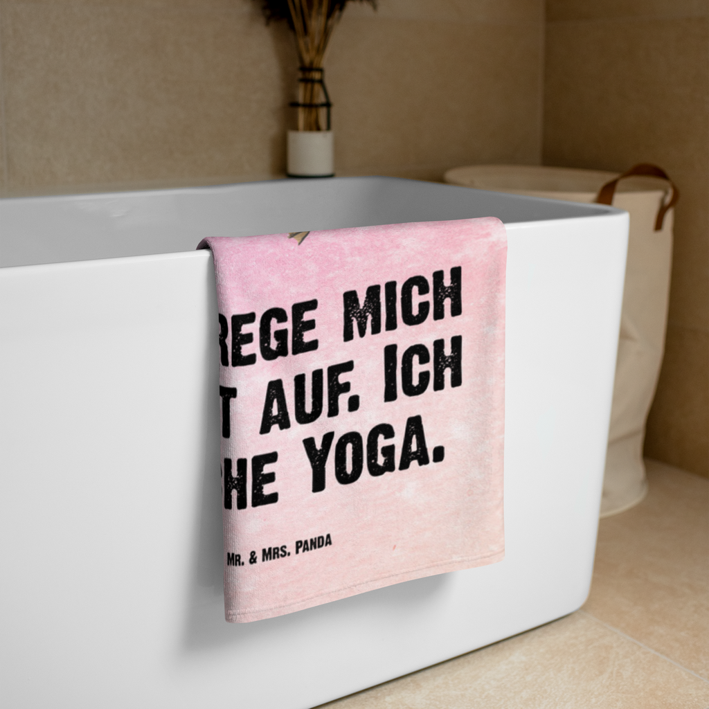 XL Badehandtuch Flamingo Yoga Handtuch, Badetuch, Duschtuch, Strandtuch, Saunatuch, Flamingo, Vogel, Yoga, Namaste, Achtsamkeit, Yoga-Übung, Entspannung, Ärger, Aufregen, Tiefenentspannung