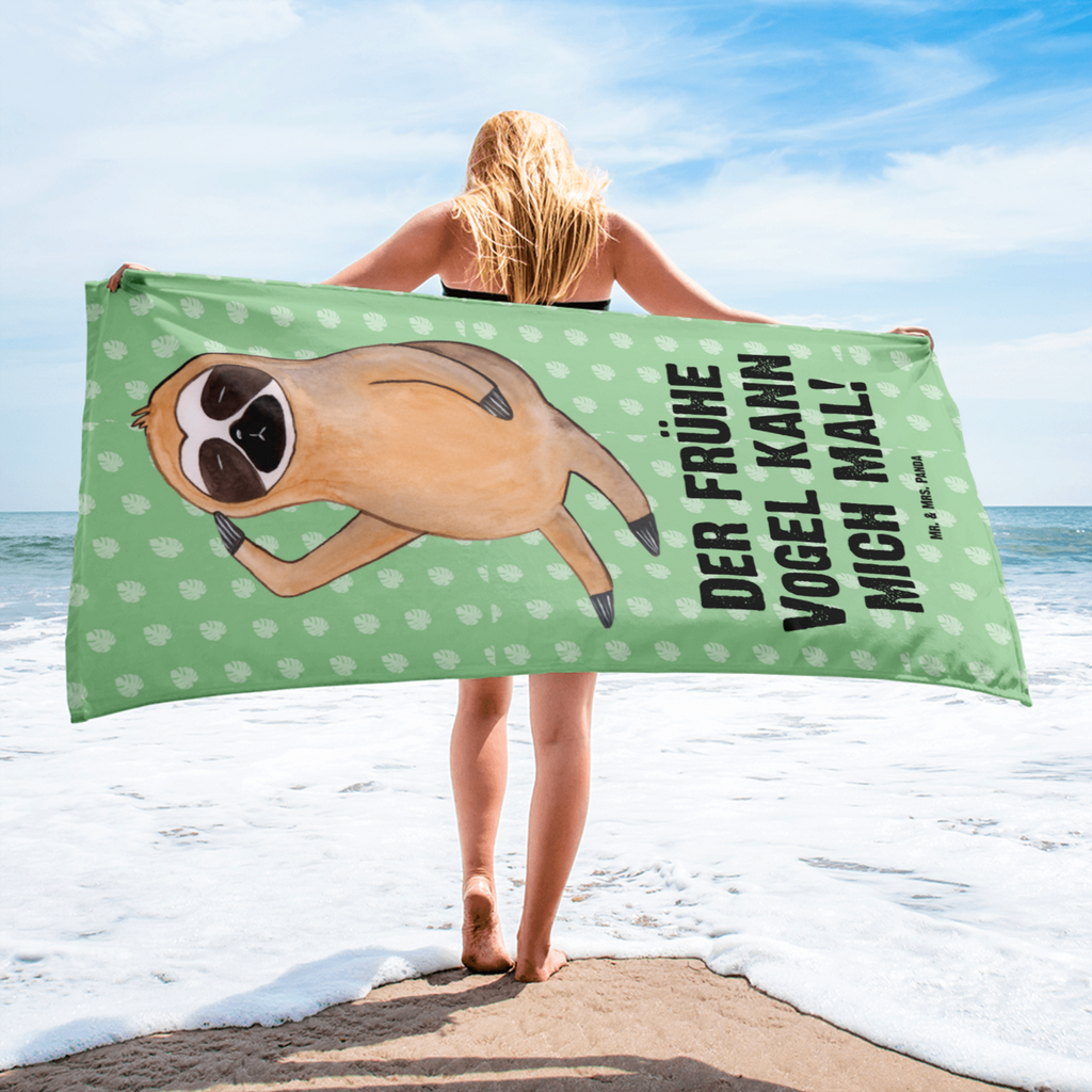 XL Badehandtuch Faultier Vogel zeigen Handtuch, Badetuch, Duschtuch, Strandtuch, Saunatuch, Faultier, Faultier Geschenk, Faultier Deko, Faultiere, faul, Lieblingstier, Spinner, früher Vogel, der frühe Vogel, Frühaufsteher, Morgenmuffel, Vogel, Faultierwelt