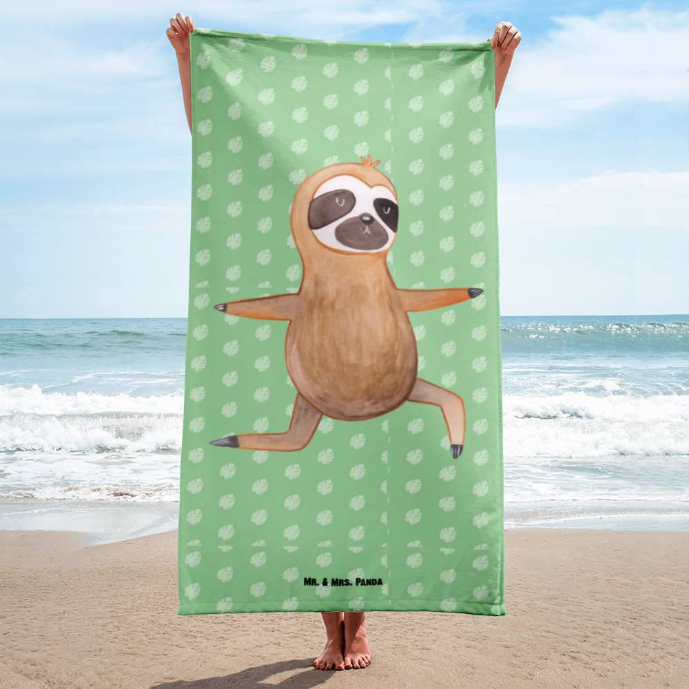 XL Badehandtuch Faultier  Yoga Handtuch, Badetuch, Duschtuch, Strandtuch, Saunatuch, Faultier, Faultier Geschenk, Faultier Deko, Faultiere, faul, Lieblingstier, Yoga, Namaste, Krieger, Yogaübungen, Meditation, Atmung, Gelassenheit, Entspannung