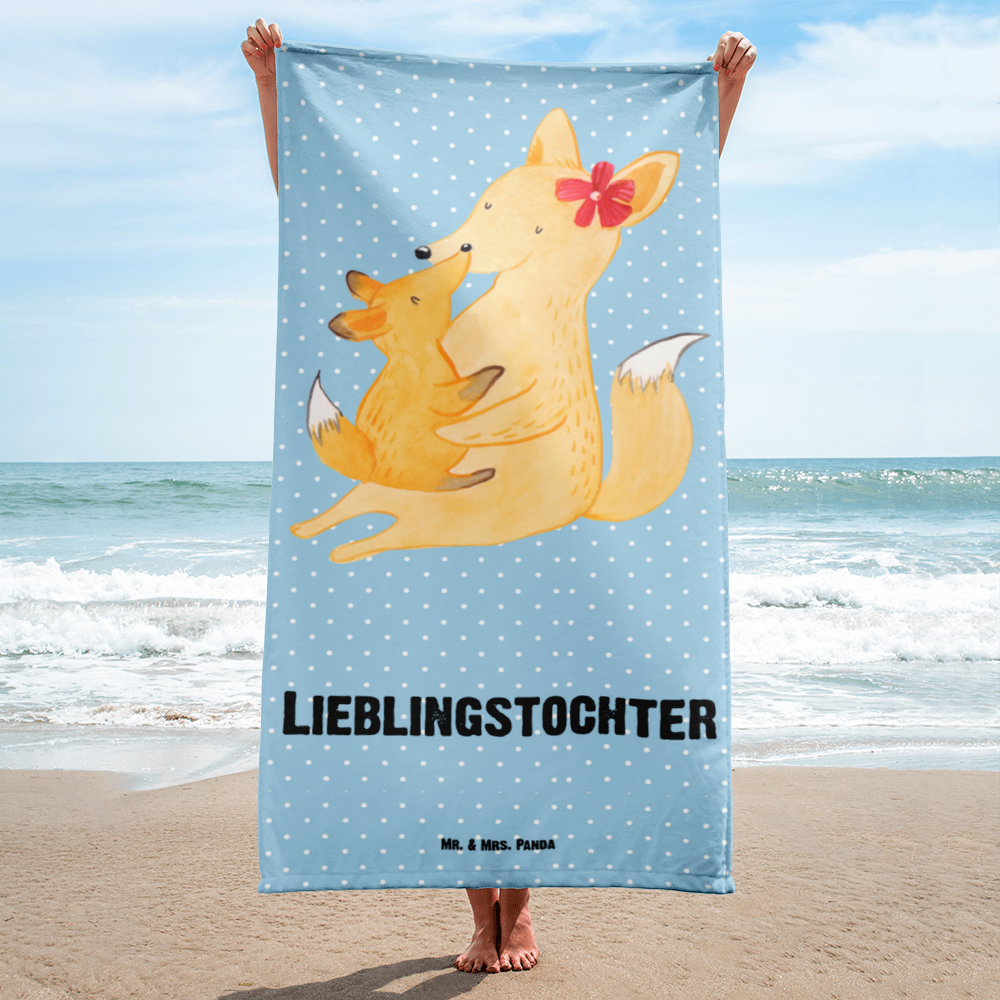 XL Badehandtuch Fuchs Mama & Kind Handtuch, Badetuch, Duschtuch, Strandtuch, Saunatuch, Familie, Vatertag, Muttertag, Bruder, Schwester, Mama, Papa, Oma, Opa, Mutter, Tochter, Lieblingstochter, Beste Tochter, Geschenk