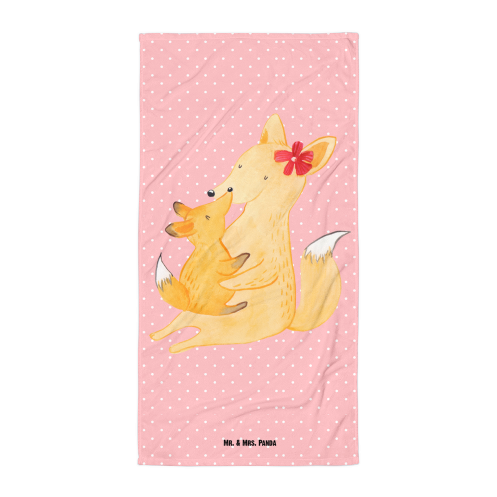 XL Badehandtuch Fuchs Mama & Kind Handtuch, Badetuch, Duschtuch, Strandtuch, Saunatuch, Familie, Vatertag, Muttertag, Bruder, Schwester, Mama, Papa, Oma, Opa, Mutter, Tochter, Lieblingstochter, Beste Tochter, Geschenk