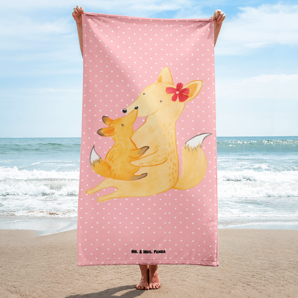 XL Badehandtuch Fuchs Mama & Kind Handtuch, Badetuch, Duschtuch, Strandtuch, Saunatuch, Familie, Vatertag, Muttertag, Bruder, Schwester, Mama, Papa, Oma, Opa, Mutter, Tochter, Lieblingstochter, Beste Tochter, Geschenk