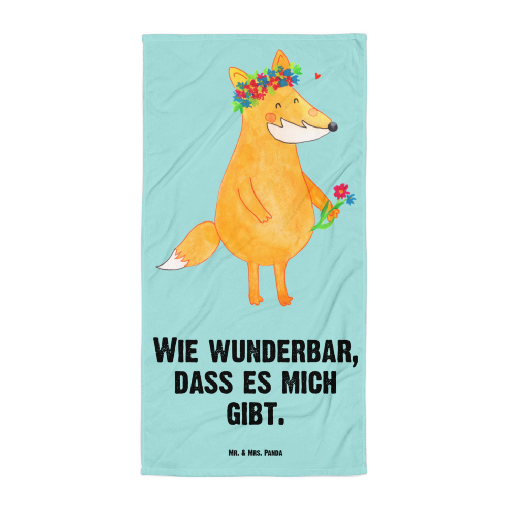 XL Badehandtuch Fuchs Blumenliebe Handtuch, Badetuch, Duschtuch, Strandtuch, Saunatuch, Fuchs, Füchse, Fox, Liebe, Freundin, Fuchsmädchen, Blumenmädchen, Freundinnen, Liebesbeweis, Blume, Blumen, Motivation, Freude, ich, mich, Selbstliebe