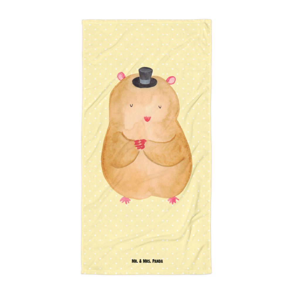 XL Badehandtuch Hamster mit Hut Handtuch, Badetuch, Duschtuch, Strandtuch, Saunatuch, Tiermotive, Gute Laune, lustige Sprüche, Tiere, Hamster, Hut, Magier, Zylinder, Zwerghamster, Zauberer, Houdini